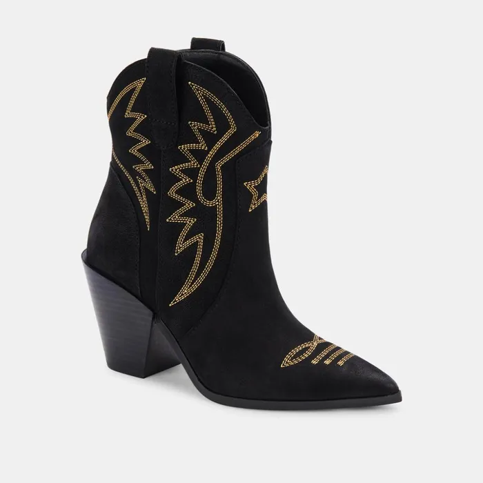 Ginni Booties Black Nubuck Women Dolce Vita Boots and Booties