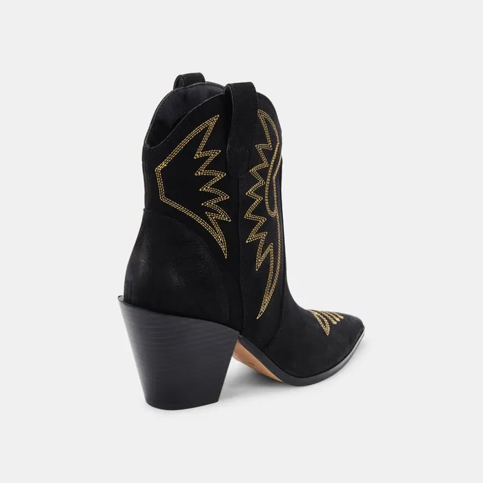 Ginni Booties Black Nubuck Women Dolce Vita Boots and Booties