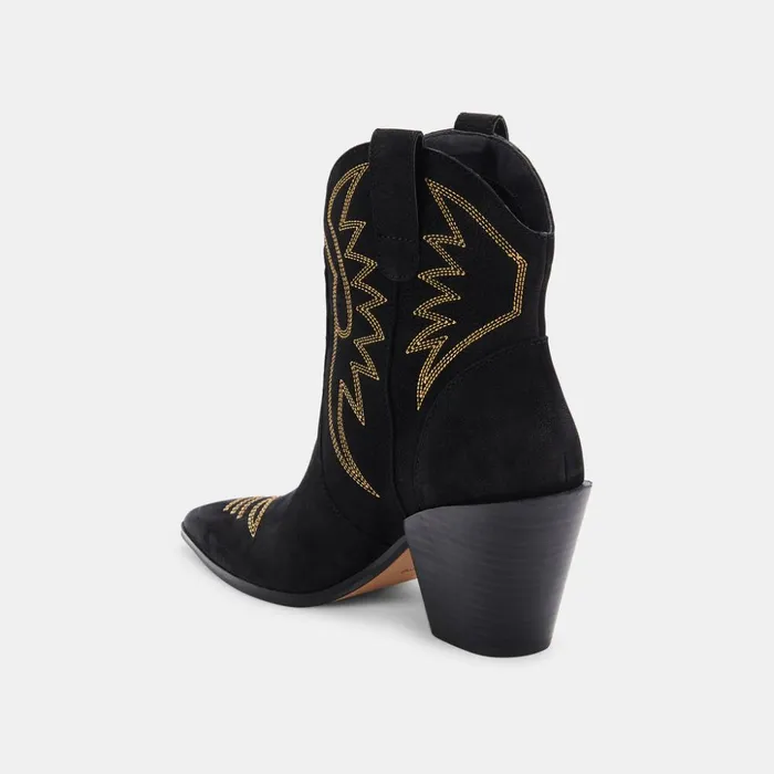 Ginni Booties Black Nubuck Women Dolce Vita Boots and Booties