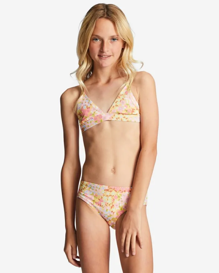 Girl039s 416 Spring Daydream Triangle TwoPiece Bikini Set Golden Peach Kids Billabong Girls039 Swimwear