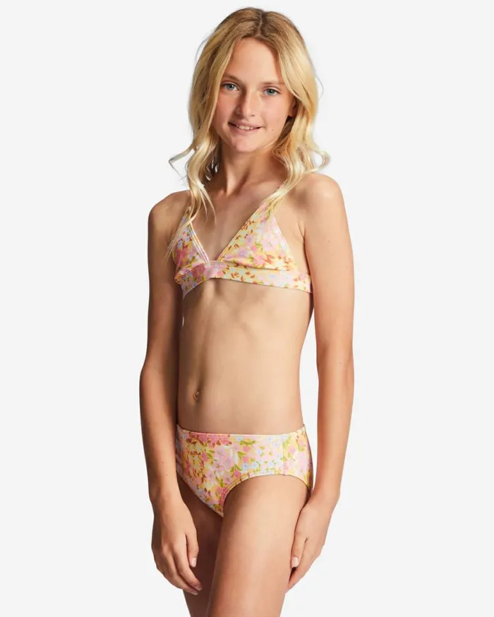Girl039s 416 Spring Daydream Triangle TwoPiece Bikini Set Golden Peach Kids Billabong Girls039 Swimwear