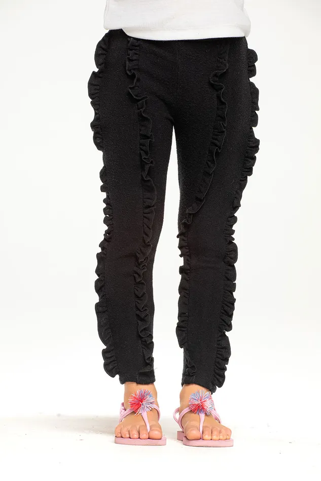 Girls Bottoms Chaser Brand RPET Bliss Knit Ruffle Legging