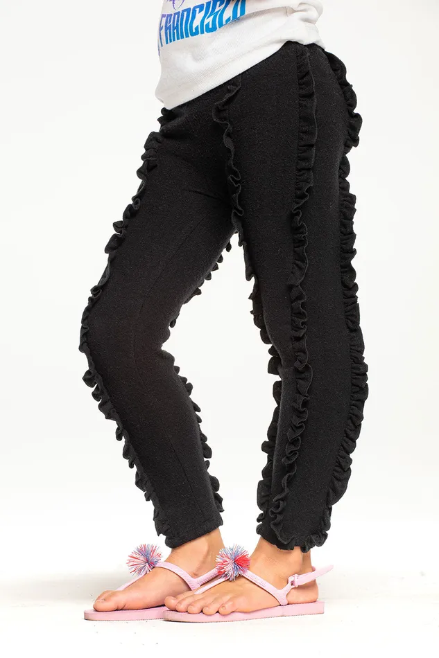 Girls Bottoms Chaser Brand RPET Bliss Knit Ruffle Legging