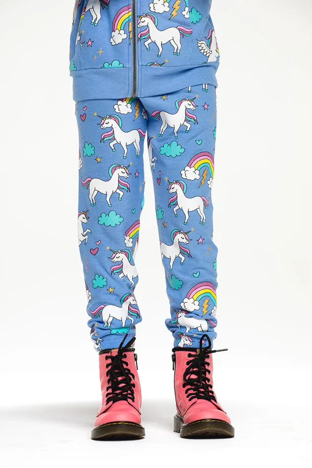 Girls Chaser Brand Rainbow Unicorn Pants Bottoms
