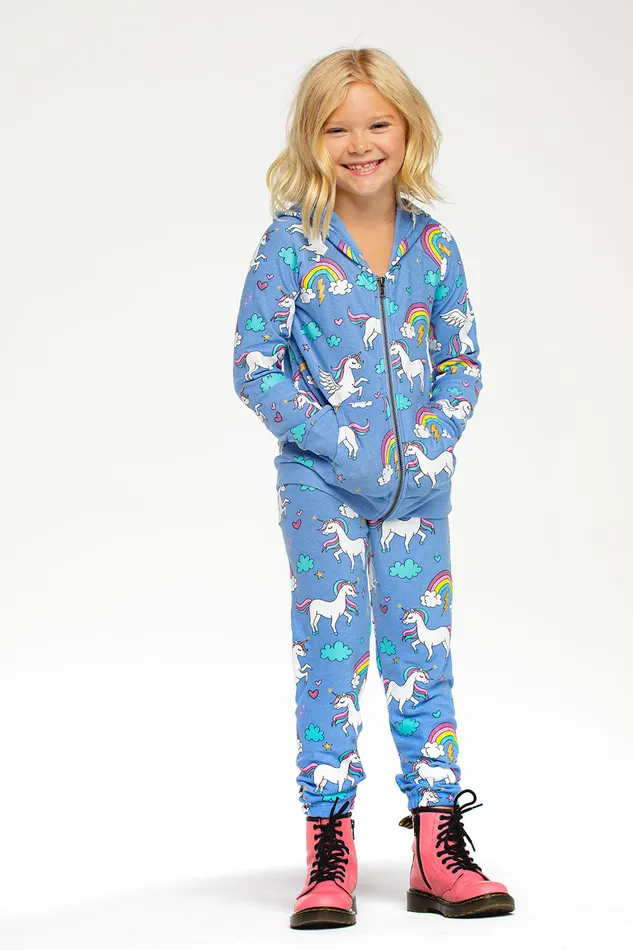 Girls Chaser Brand Rainbow Unicorn Pants Bottoms