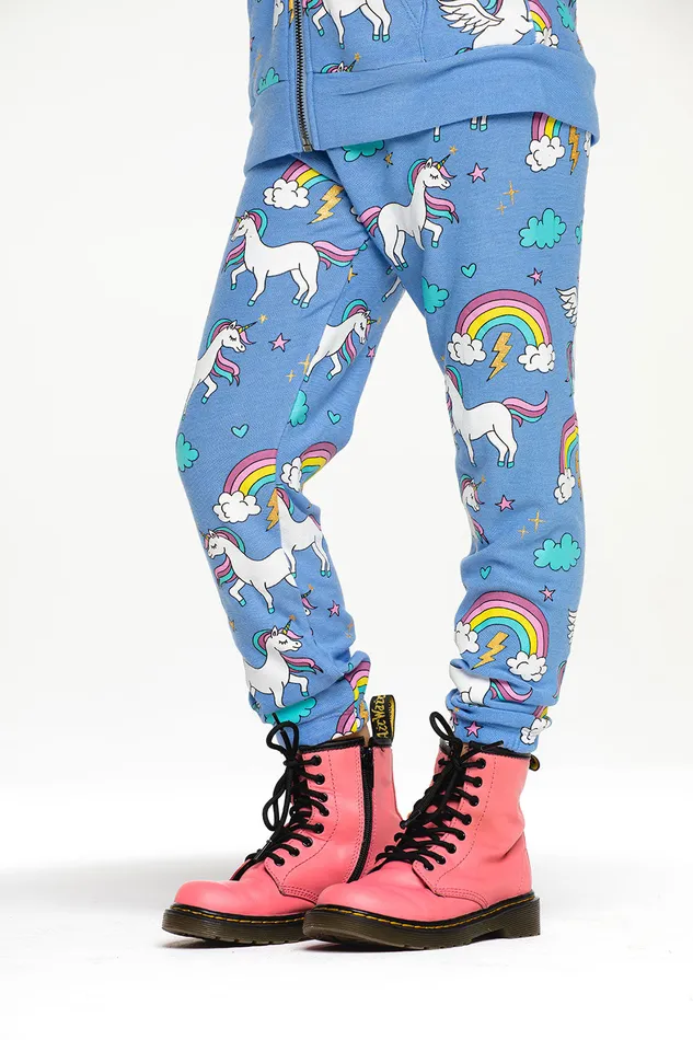 Girls Chaser Brand Rainbow Unicorn Pants Bottoms