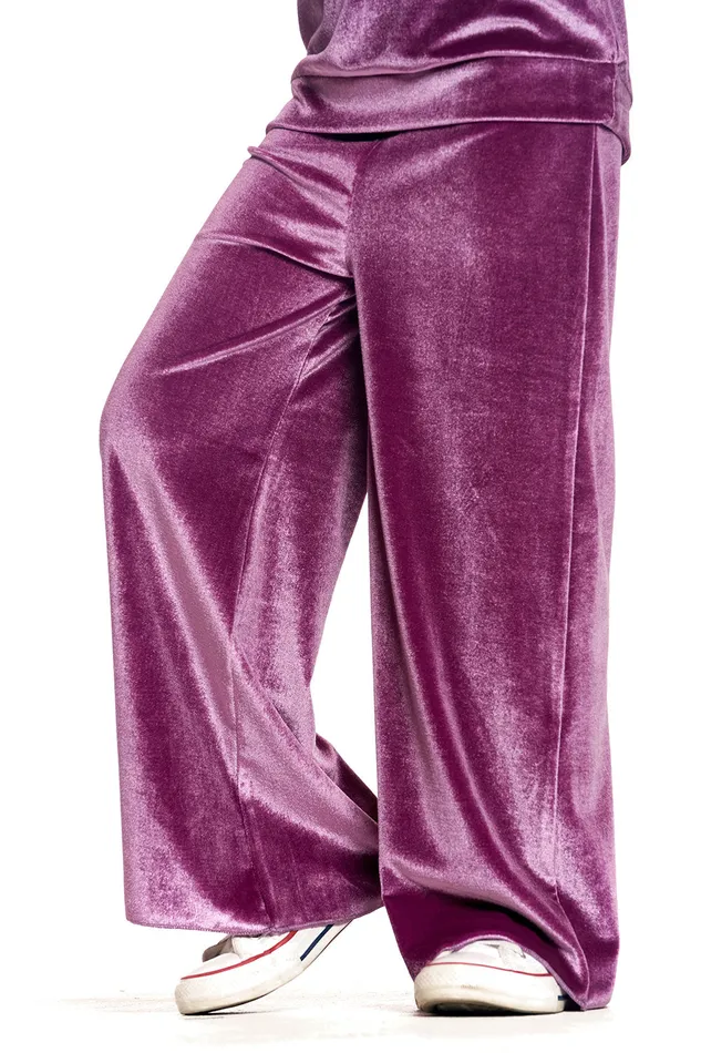 Girls Chaser Brand Stretch Velvet Wide Leg Pant Bottoms Girls Chaser Brand Stretch Velvet Wide Leg Pant Bottoms