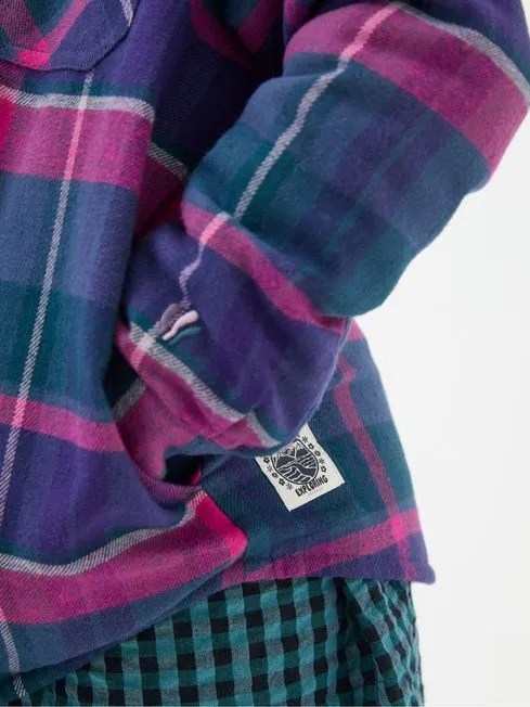 Girls Fatface Coats and Jackets Purple Check Shacket