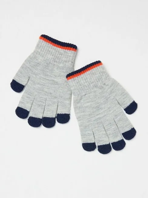 Girls Fatface Hats Gloves and Scarves Grey Space Badge Gloves Girls Fatface Hats Gloves and Scarves Grey Space Badge Gloves