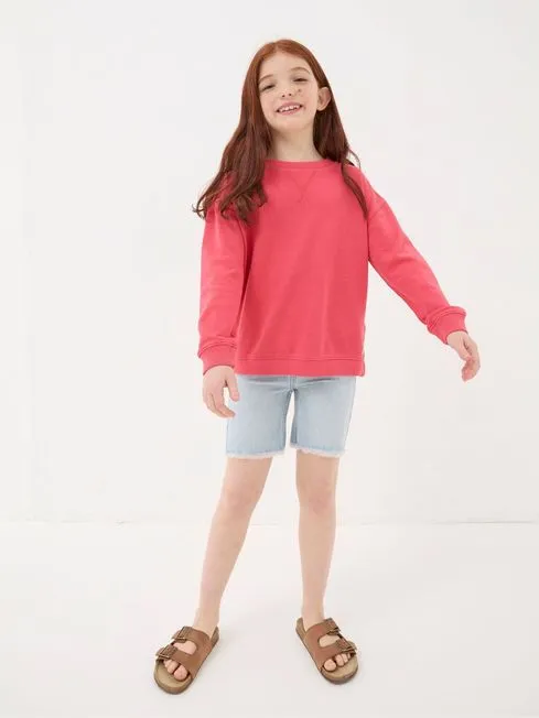 Girls Fatface Sweatshirts and Hoodies Tilbury Red Crew Sweatshirt