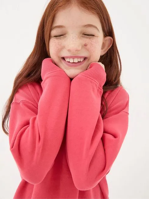 Girls Fatface Sweatshirts and Hoodies Tilbury Red Crew Sweatshirt