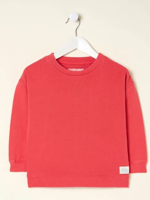 Girls Fatface Sweatshirts and Hoodies Tilbury Red Crew Sweatshirt