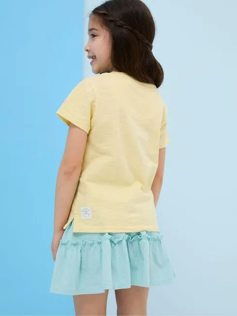 Girls Fatface Tops and TShirts Judes Yellow Ice Cream TShirt