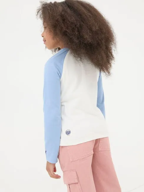 Girls Fatface Tops and TShirts White Colourblock Graphic TShirt Girls Fatface Tops and TShirts White Colourblock Graphic TShirt