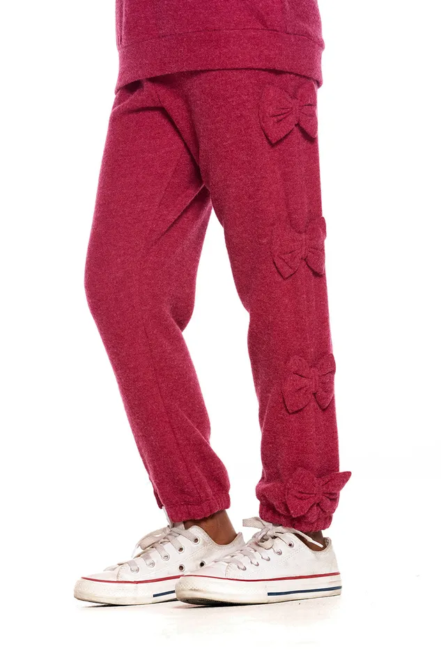 Girls rPET Bliss Knit Bow Detail Easy Joggers Bottoms Chaser Brand Girls rPET Bliss Knit Bow Detail Easy Joggers Bottoms Chaser Brand