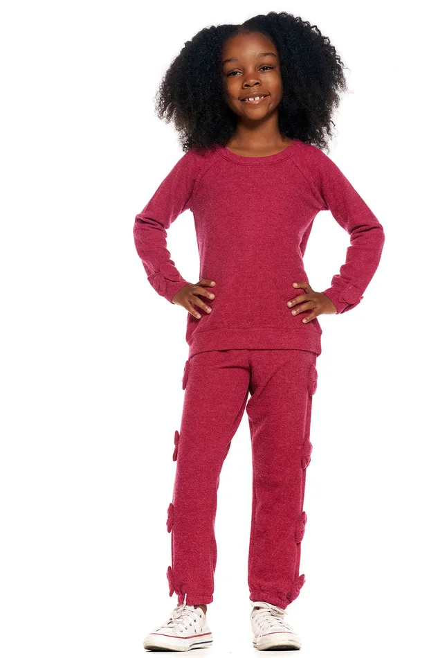 Girls rPET Bliss Knit Bow Detail Easy Joggers Bottoms Chaser Brand Girls rPET Bliss Knit Bow Detail Easy Joggers Bottoms Chaser Brand