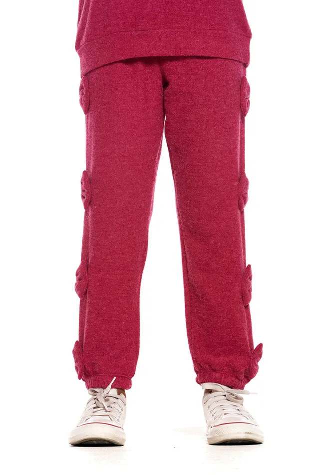 Girls rPET Bliss Knit Bow Detail Easy Joggers Bottoms Chaser Brand Girls rPET Bliss Knit Bow Detail Easy Joggers Bottoms Chaser Brand