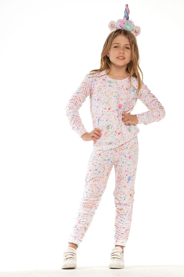 Girls Tops Chaser Brand Rpet Bliss Knit Shirred Long Sleeve Pullover