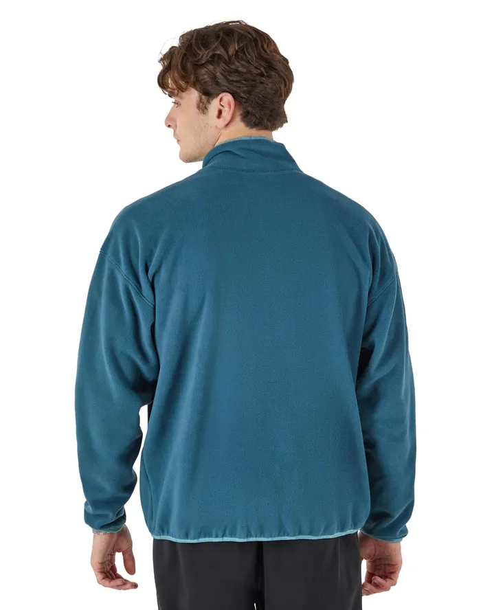 Global Explorer Fleece Mock Neck Jacket Metallic Teal Men Champion Jackets