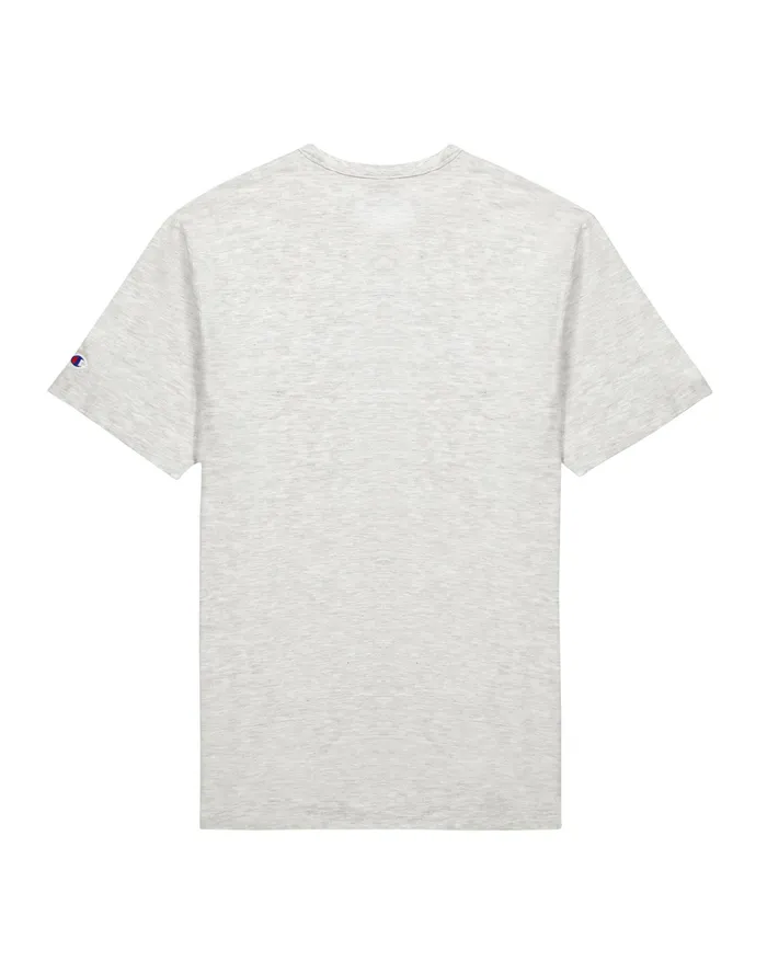 Graphic TShirt Vintage Wash Tonal Arched Champion Logo Silver Grey Heather Men Champion TShirts and Tops