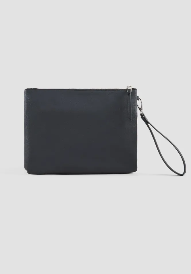 Handbags Men Antony Morato Pouch In Nylon And Faux Leather Dark Olive Green