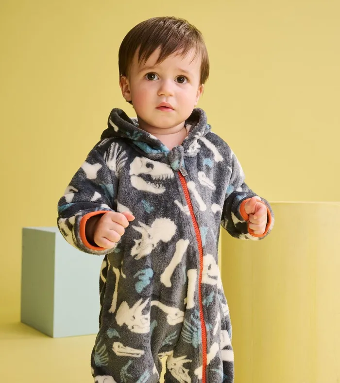 Hatley Baby Boys Dino Fossils Fleece Suit Baby and Toddler Sweaters