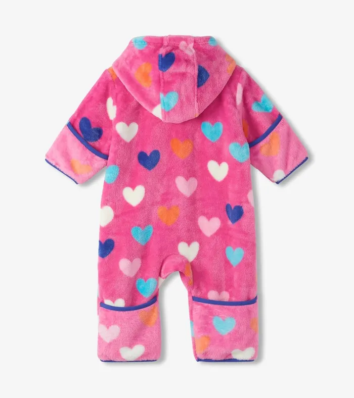 Hatley Baby Girls Hearts Fleece Suit Baby and Toddler Sweaters