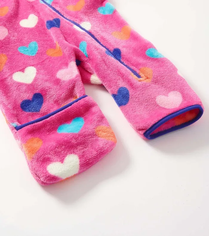 Hatley Baby Girls Hearts Fleece Suit Baby and Toddler Sweaters
