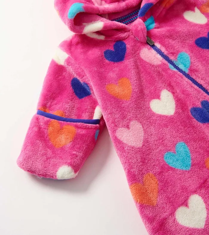 Hatley Baby Girls Hearts Fleece Suit Baby and Toddler Sweaters