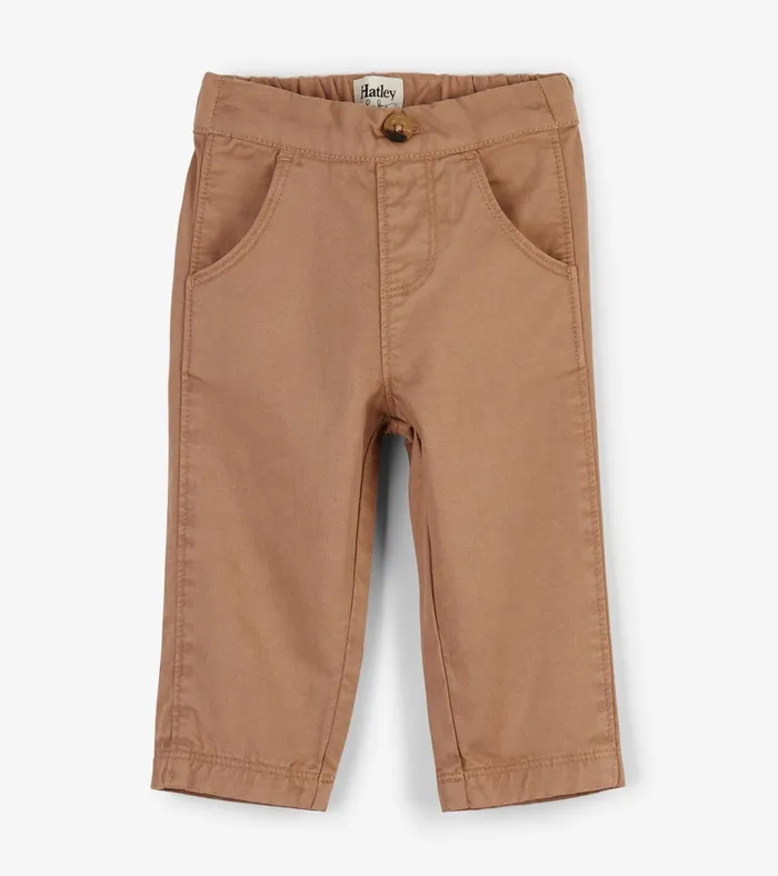 Hatley Baby Khaki Twill Pants Baby and Toddler Bottoms