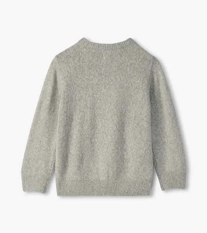 Hatley Boys Charcoal Bear Crew Neck Sweater Boys Sweaters
