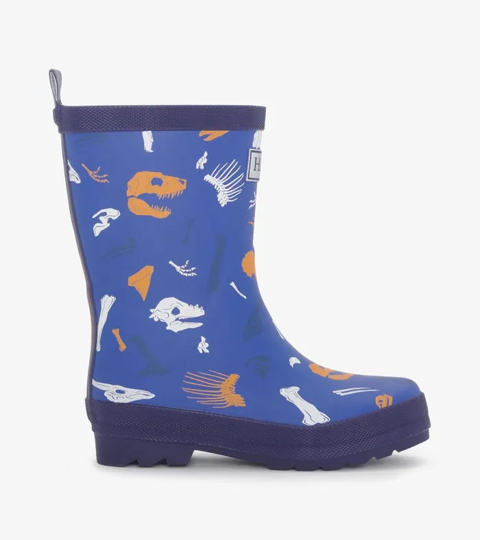Hatley Boys Dino Fossils Matte Rain Boots Boys Rainwear