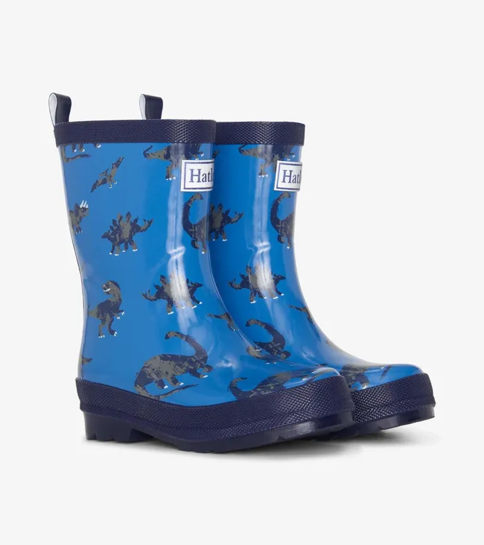 Hatley Boys Dinosaur Shiny Rain Boots BoysBaby and Toddler Rainwear