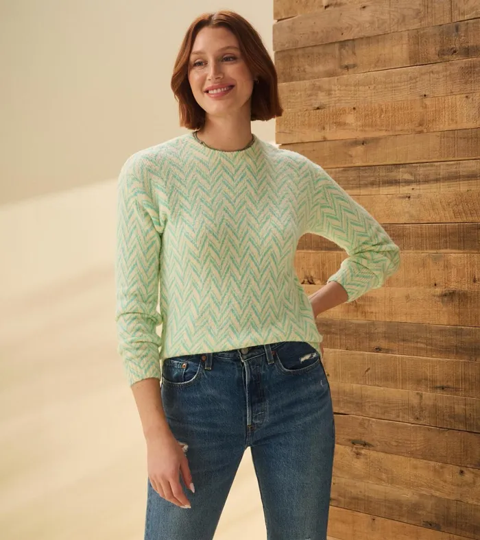 Hatley Ella Sweater 8211 Chevron Print Women Sweaters