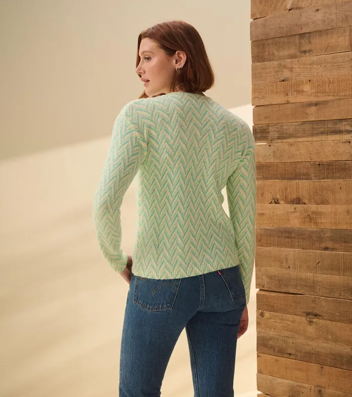Hatley Ella Sweater 8211 Chevron Print Women Sweaters