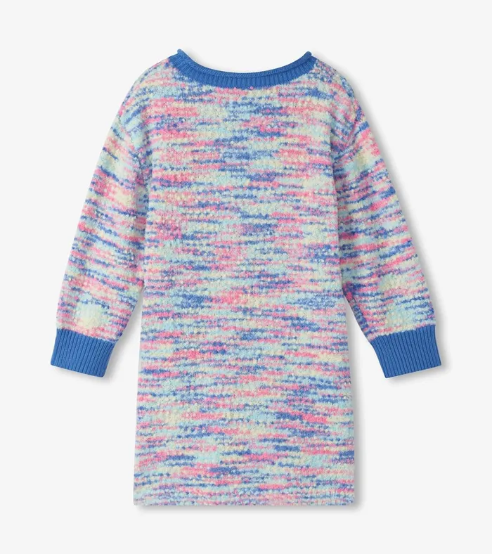 Hatley Girls Blue Boucle Sweater Dress Girls Dresses