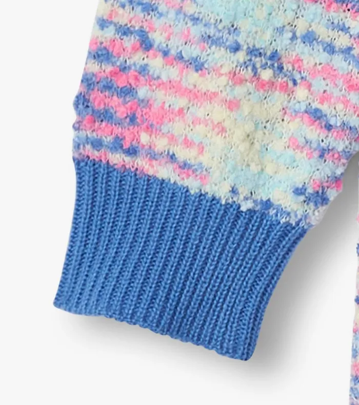 Hatley Girls Blue Boucle Sweater Dress Girls Dresses