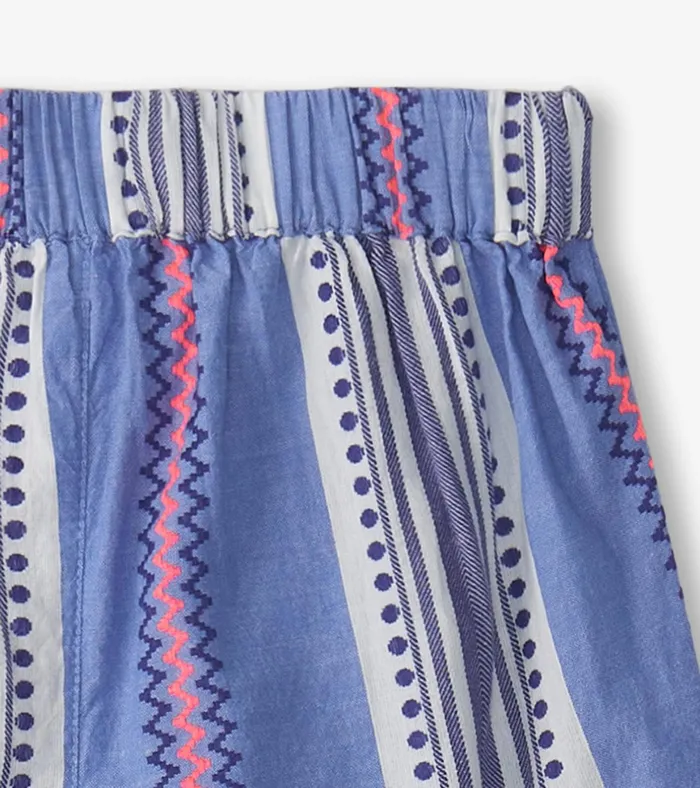 Hatley Girls Boho Stripe Paper Bag Shorts Girls Bottoms
