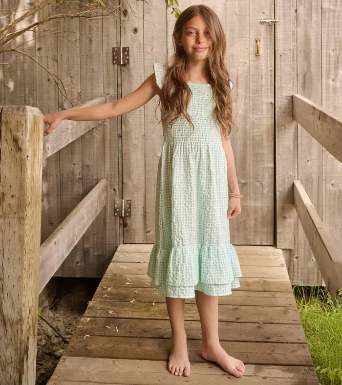 Hatley Girls Gingham Seersucker Smocked Dress Girls Dresses