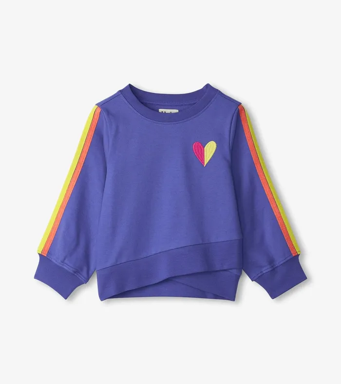 Hatley Girls Rainbow Crossover Sweater Girls Sweaters