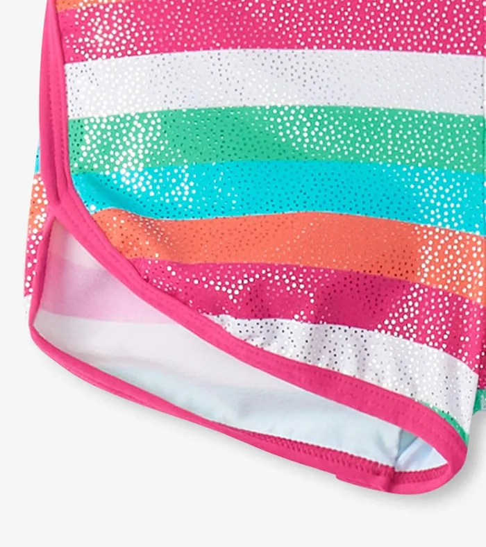 Hatley Girls Rainbow Palm Swim Shorts Girls Swimwear