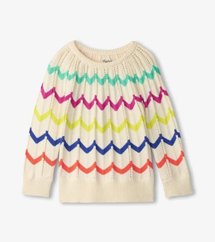 Hatley Girls Rainbow Sweater Girls Sweaters