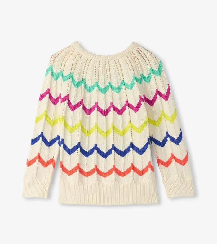 Hatley Girls Rainbow Sweater Girls Sweaters