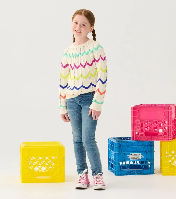 Hatley Girls Rainbow Sweater Girls Sweaters