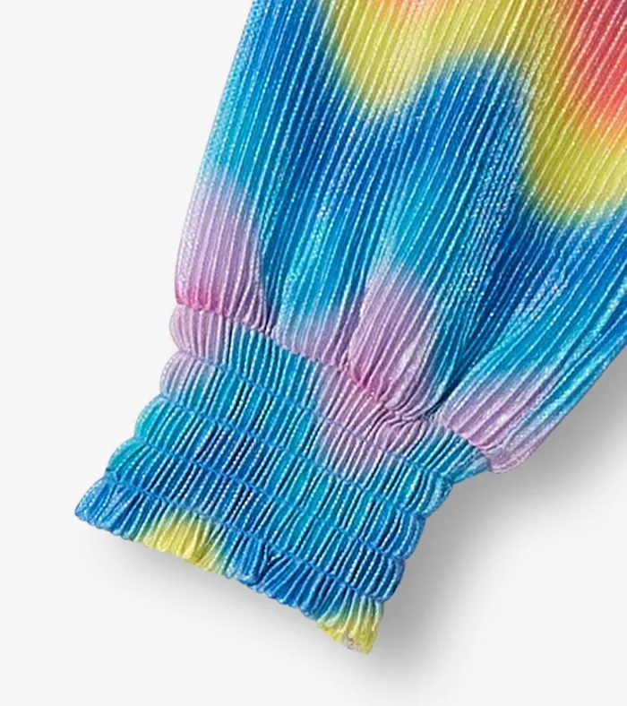 Hatley Girls Rainbow Wave Pleated ALine Dress Girls Dresses