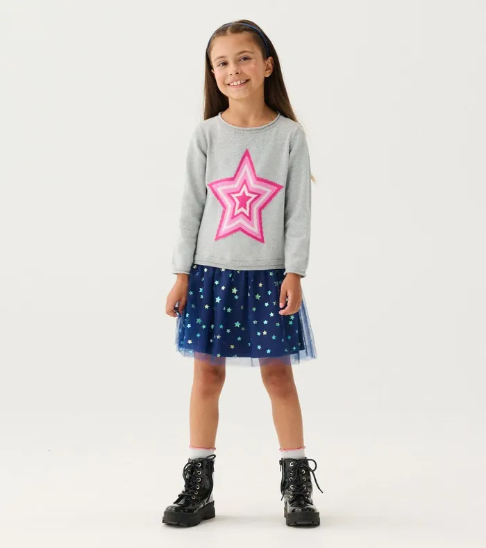 Hatley Girls Star Girl Sweater Dress Girls Dresses