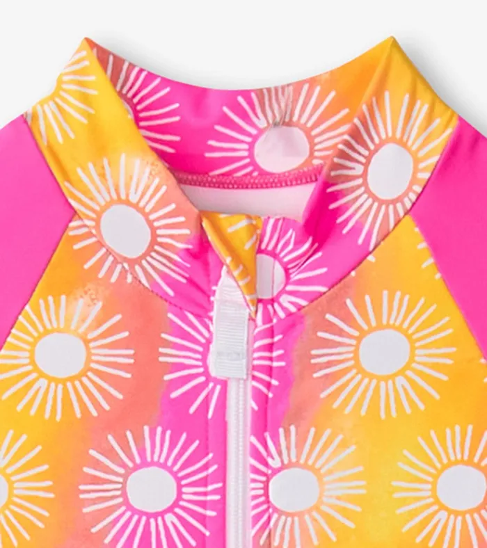 Hatley Girls Sunshine OnePiece Rashguard Girls Swimwear