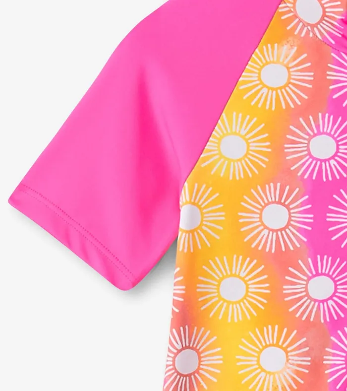 Hatley Girls Sunshine OnePiece Rashguard Girls Swimwear