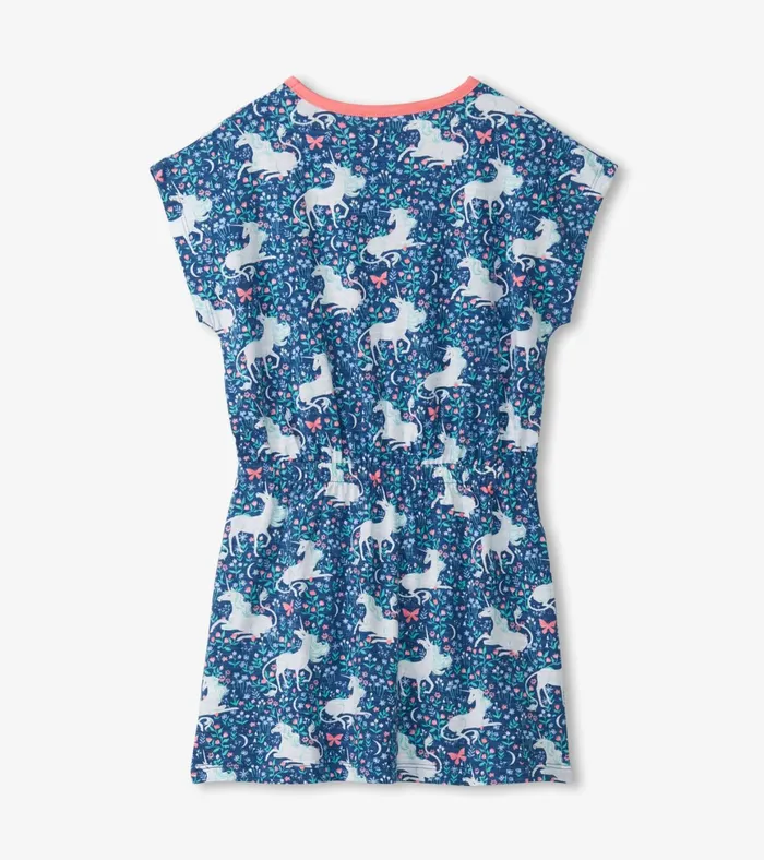 Hatley Girls Unicorn Garden Relaxed Dress Girls Dresses
