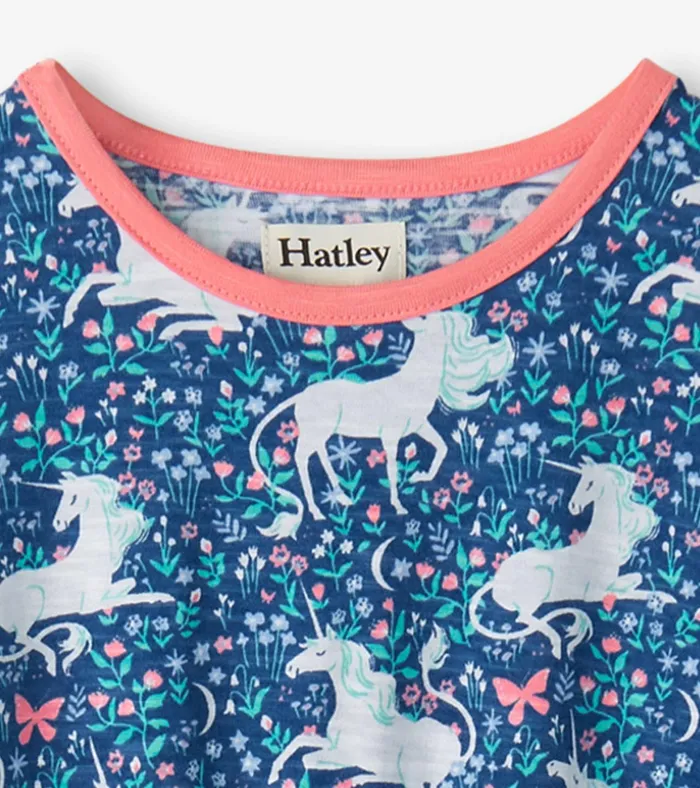 Hatley Girls Unicorn Garden Relaxed Dress Girls Dresses